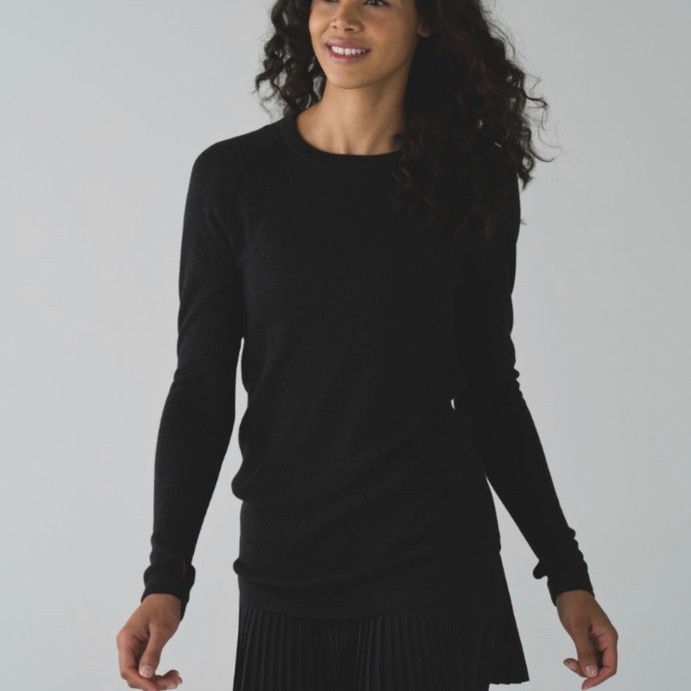 🍋Lululemon Sunshine Coast Long Sleeve-Heathered Black